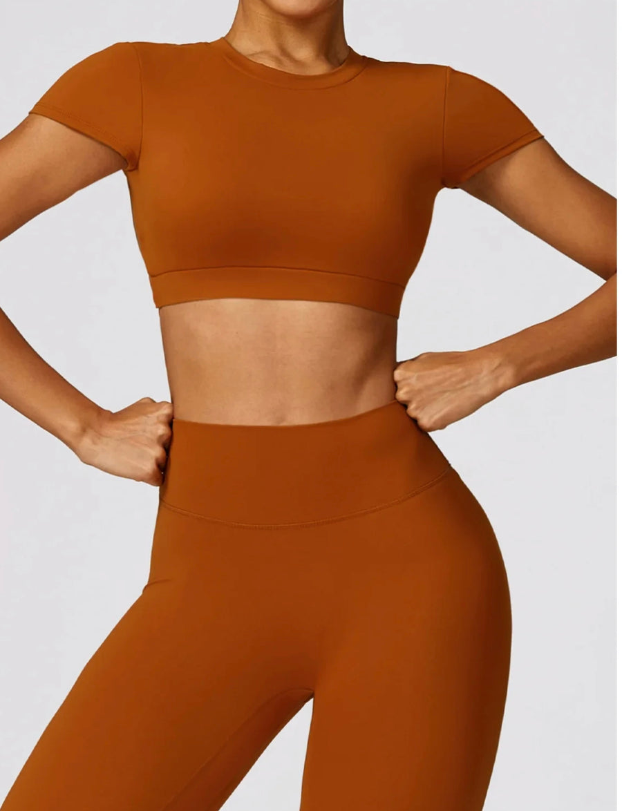 Dania backless top in burned orange