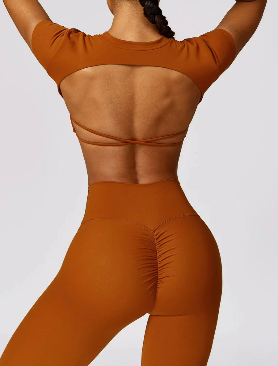 Dania backless top in burned orange