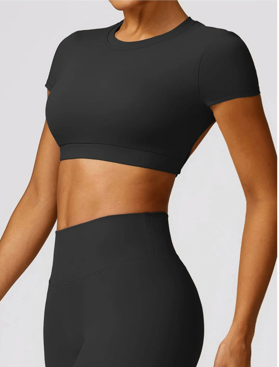 Dania backless top in caviar black