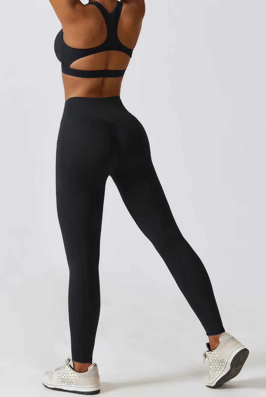 Bella high-waisted leggings in black quartz