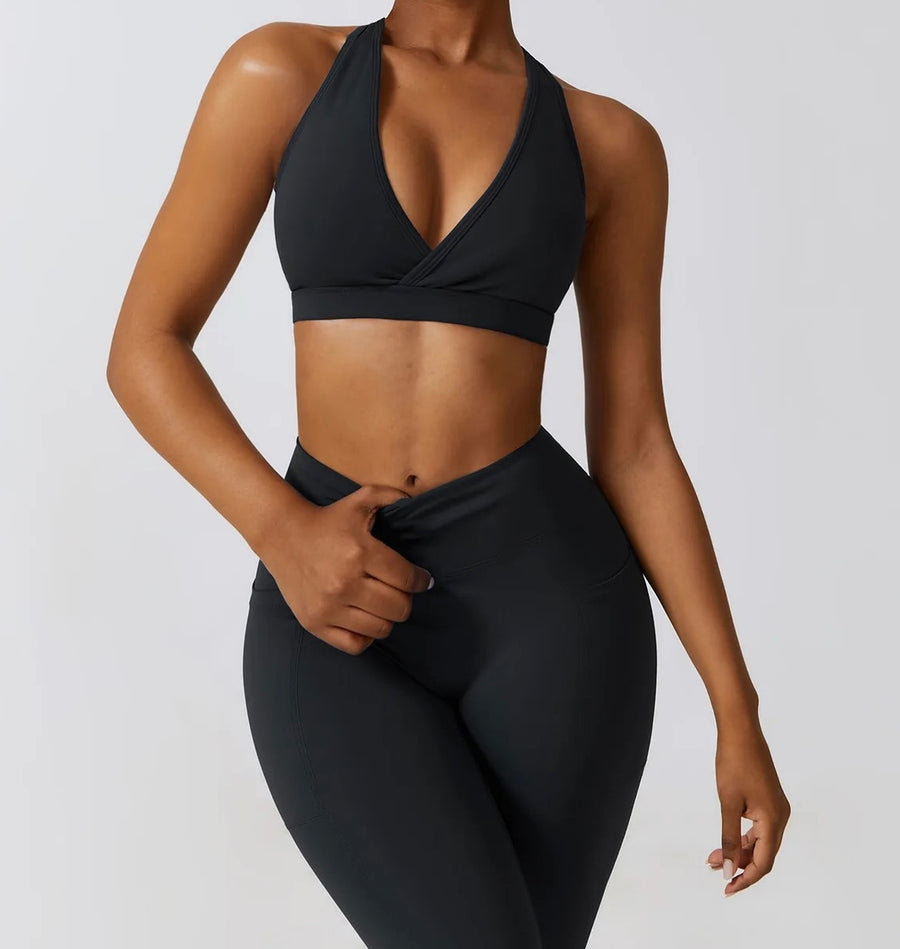 Bella high-waisted leggings in black quartz