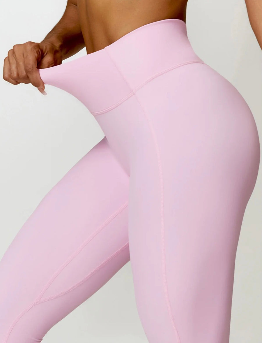 Claire high-waisted leggings in baby pink