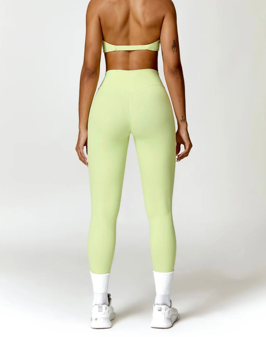 Claire high-waisted leggings in sunset yellow